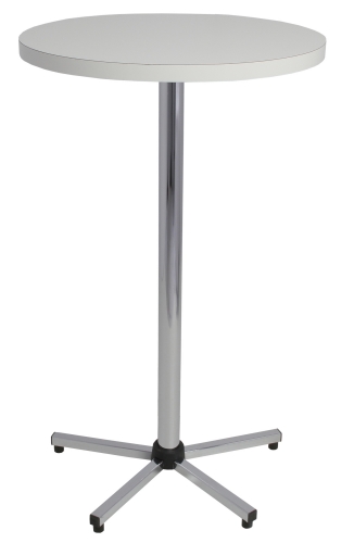 MESA ALTA BRESCIA CROMADA - Tampo Branco